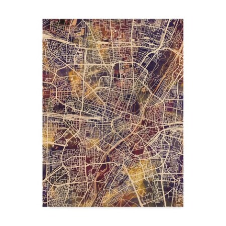 Michael Tompsett 'Munich Germany City Map Ii' Canvas Art,14x19